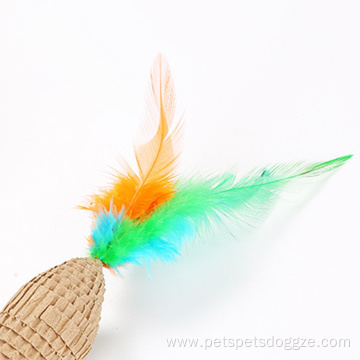 Cat Toy Feather Cardboard Scrather Toy Kitten